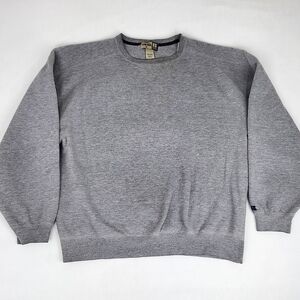 Russell Athletic Team Issue Grey Blank Crewneck Sweater. Cotton Blend.